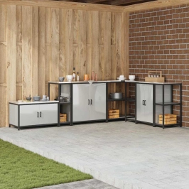 Virtuves Uzglabāšanas Plaukts Sudraba 60 X 50 X 92 Cm Vidaxl