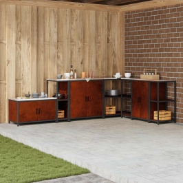 Virtuves Uzglabāšanas Plaukts Ar Plauktu Rūsa 60 X 50 X 92 Cm Vidaxl