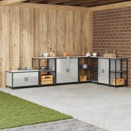 Virtuves Uzglabāšanas Skapis Ar Plauktu Sudraba 60 X 50 X 92 Cm Vidaxl