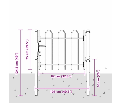 Žoga Vārti Pelēka 100 X 75 Cm Pulvera Pārklājuma Tērauds Vidaxl