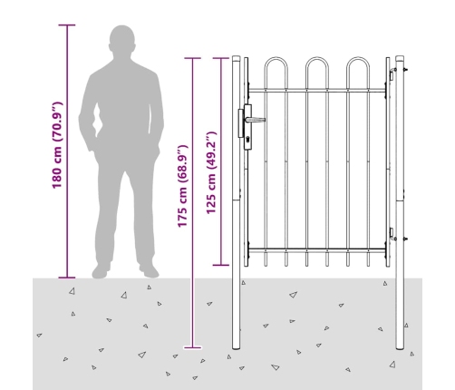 Žoga Vārti Pelēka 100 X 120 Cm Pulvera Pārklājuma Tērauds Vidaxl