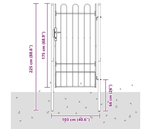 Žoga Vārti Pelēka 100 X 175 Cm Pulvera Pārklājuma Tērauds Vidaxl