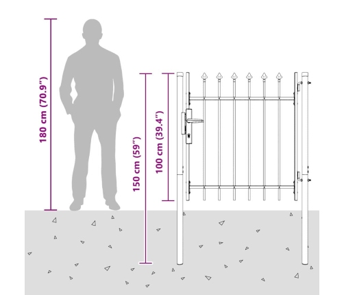 Žoga Vārti Pelēka 100 X 100 Cm Pulvera Pārklājuma Tērauds Vidaxl