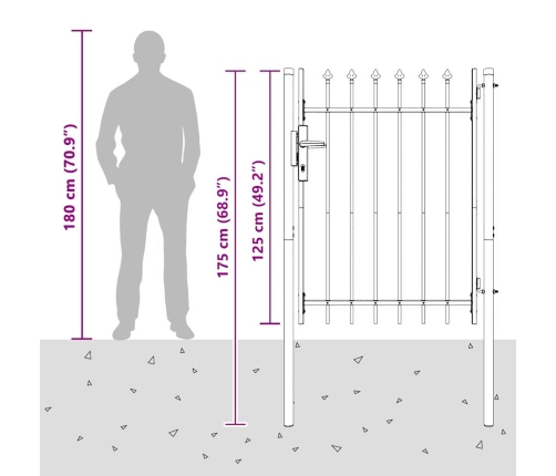 Žoga Vārti Pelēka 100 X 120 Cm Pulvera Pārklājuma Tērauds Vidaxl
