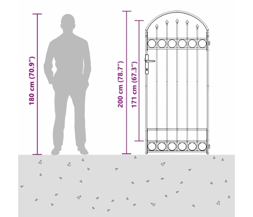 Žoga Vārti Pelēka 89 X 200 Cm Tērauds Vidaxl