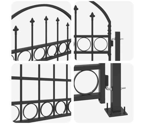 Žoga Vārti Pelēka 102 X 200 Cm Tērauds Vidaxl