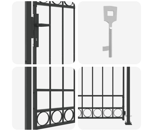 Žoga Vārti Pelēka 102 X 200 Cm Tērauds Vidaxl