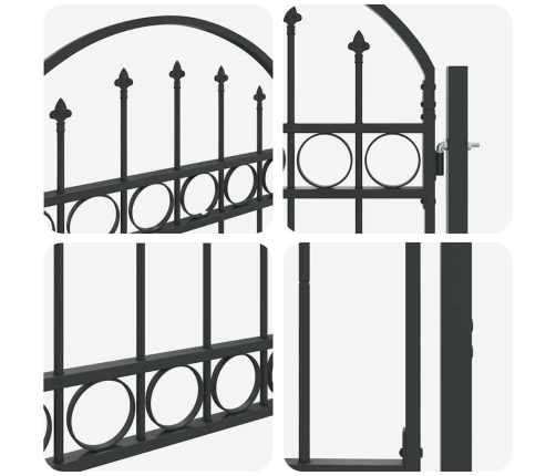 Žoga Vārti Pelēka 100 X 125 Cm Pulverkrāsots Tērauds Vidaxl