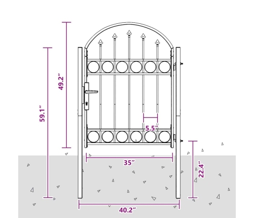 Žoga Vārti Pelēka 100 X 125 Cm Pulverkrāsots Tērauds Vidaxl