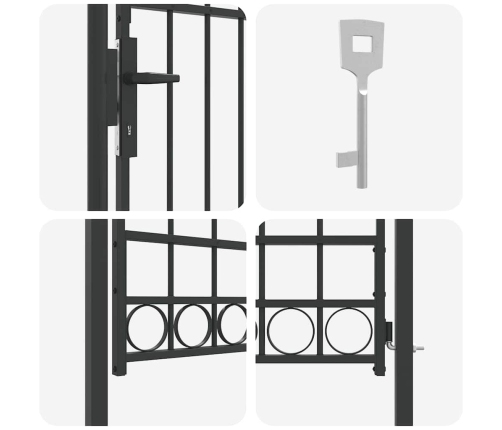 Žoga Vārti Pelēka 100 X 175 Cm Pulverkrāsots Tērauds Vidaxl