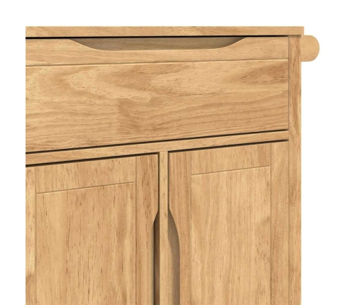 Virtuves Ratiņš Vaks Brūns 72,5 X 45 X 80 Cm Cieta Priede Vidaxl