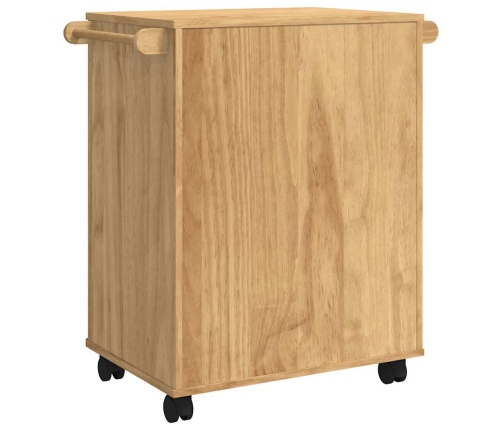 Virtuves Ratiņš Vaks Brūns 72,5 X 45 X 80 Cm Cieta Priede Vidaxl