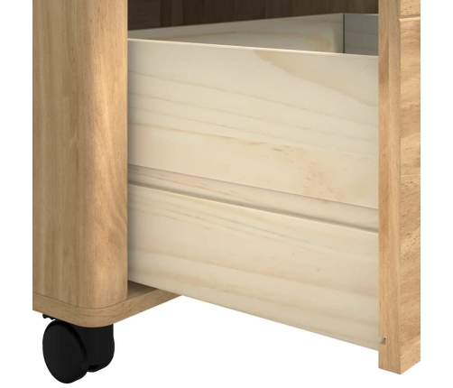 Virtuves Ratiņš Floro Vaks Brūns 72,5 X 45 X 80 Cm Cieta Priede Vidaxl