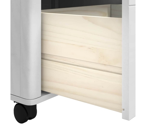 Virtuves Ratiņš Floro Balts 72,5 X 45 X 80 Cm Cieta Priede Vidaxl