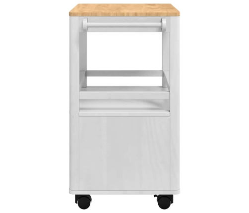 Virtuves Ratiņš Floro Balts 72,5 X 45 X 80 Cm Cieta Priede Vidaxl