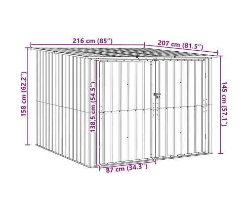 Velosipēdu Nojume 3 Pcs Antracīts 215 X 206 X 157 Cm Metāla Vidaxl