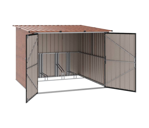 Velosipēdu Nojume 3 Pcs Brūna 215 X 206 X 157 Cm Metāla Vidaxl