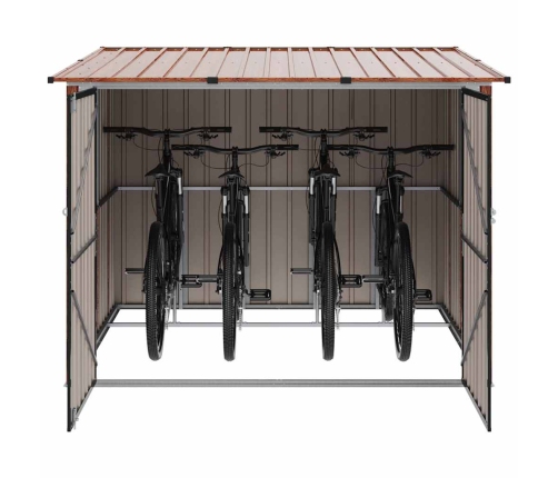 Velosipēdu Nojume 3 Pcs Brūna 215 X 206 X 157 Cm Metāla Vidaxl