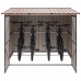 Velosipēdu Nojume 3 Pcs Brūna 215 X 206 X 157 Cm Metāla Vidaxl