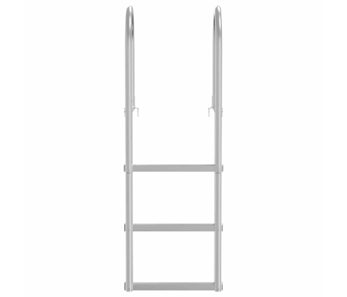 Vidaxl Piestātņu Kāpnes Sudraba 45 X 11.5 X 134 Cm Alumīnijs