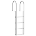 Vidaxl Piestātņu Kāpnes Sudraba 45 X 11.5 X 162 Cm Alumīnijs