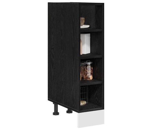 Virtuves Pamatstāvs Riga Melns Ozols 20 X 44,5 X 81,5 Cm Vidaxl