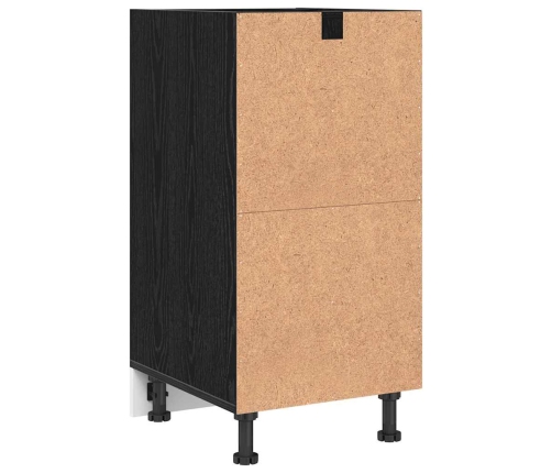Virtuves Pamatstāvs Riga Melns Ozols 40 X 44,5 X 81,5 Cm Vidaxl