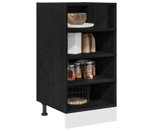 Virtuves Pamatstāvs Riga Melns Ozols 40 X 44,5 X 81,5 Cm Vidaxl