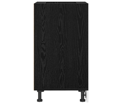 Virtuves Pamatstāvs Riga Melns Ozols 40 X 44,5 X 81,5 Cm Vidaxl