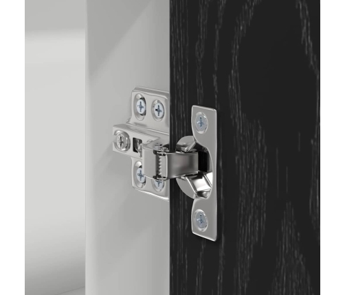 Virtuves Stūra Bāzes Skapis Riga Melns Ozols 86 X 46 X 81,5 Cm Vidaxl