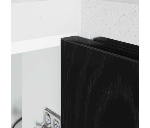 Virtuves Stūra Bāzes Skapis Riga Melns Ozols 86 X 46 X 81,5 Cm Vidaxl