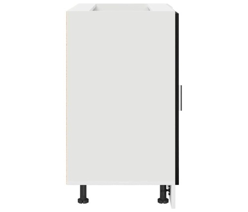 Virtuves Stūra Bāzes Skapis Riga Melns Ozols 86 X 46 X 81,5 Cm Vidaxl