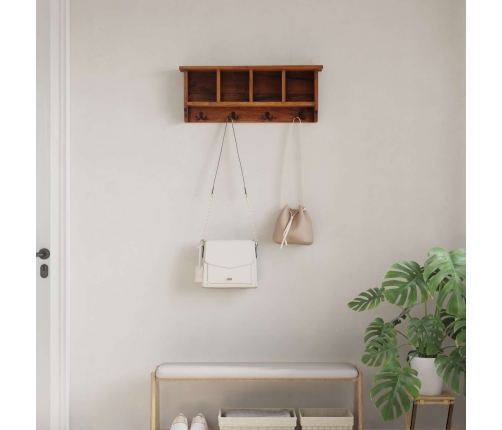 Vezums Brūna 70 X 11 X 27 Cm Cieta Mahagona Koks Vidaxl