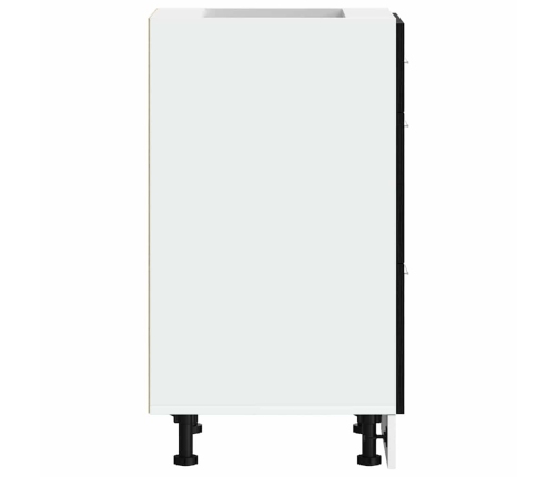 Virtuves Pamatstāvs Riga Melns Ozolkoks 40 X 46 X 81,5 Cm Vidaxl