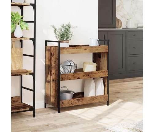 Virtuves Ratiņš Vecs Koks 70 X 30 X 82 Cm Inženierijas Koks Vidaxl