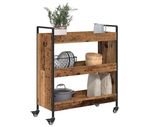 Virtuves Ratiņš Vecs Koks 70 X 30 X 82 Cm Inženierijas Koks Vidaxl