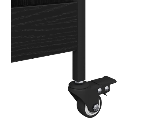 Virtuves Ratiņš Melns Ozols 70 X 30 X 82 Cm Inženierijas Koks Vidaxl