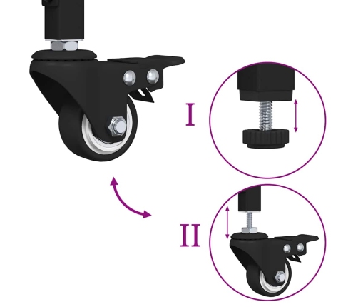 Virtuves Ratiņš Melns Ozols 70 X 30 X 82 Cm Inženierijas Koks Vidaxl