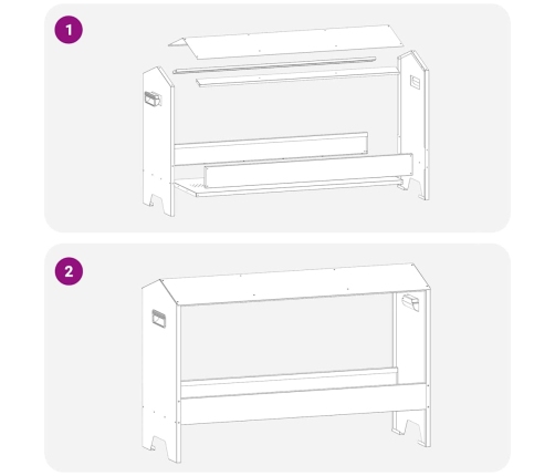 Vistas Barošanas Grozs Olīvu Zaļš 81 X 32 X 53,5 Cm Vidaxl