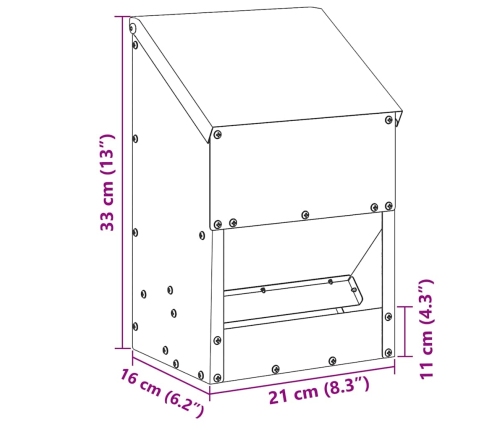 Vistas Barotava Melna 21 X 16 X 33 Cm Auksti Velmēts Tērauds Vidaxl