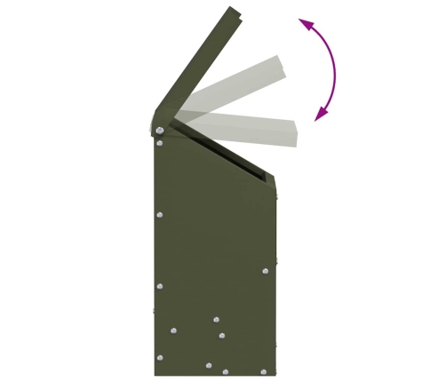 Vistas Barotava Olīvu Zaļš 21 X 16 X 33 Cm Vidaxl