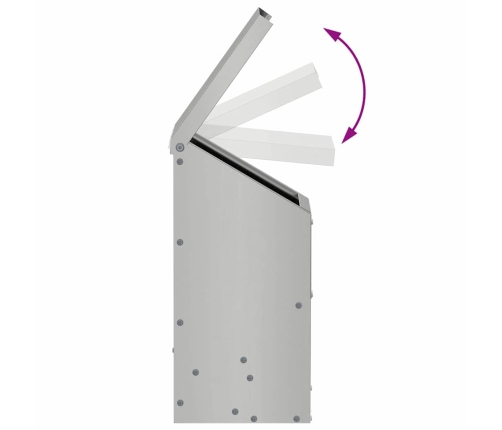 Vistas Barotava Sudraba 21 X 16 X 33 Cm Cinkots Tērauds Vidaxl