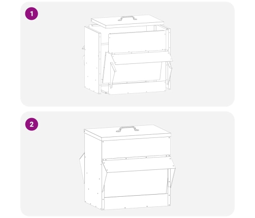 Vistas Barotava Melna 40,5 X 45 X 41 Cm Auksti Velmēts Tērauds Vidaxl