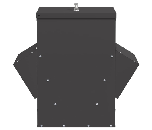 Vistas Barotava Melna 40,5 X 45 X 41 Cm Auksti Velmēts Tērauds Vidaxl