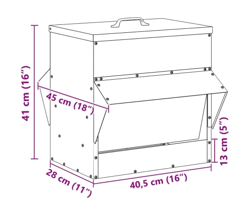Vistas Barotava Olīvu Zaļš 40,5 X 45 X 41 Cm Vidaxl