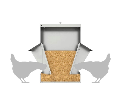 Vistas Barotava Sudraba 40,5 X 45 X 41 Cm Cinkots Tērauds Vidaxl