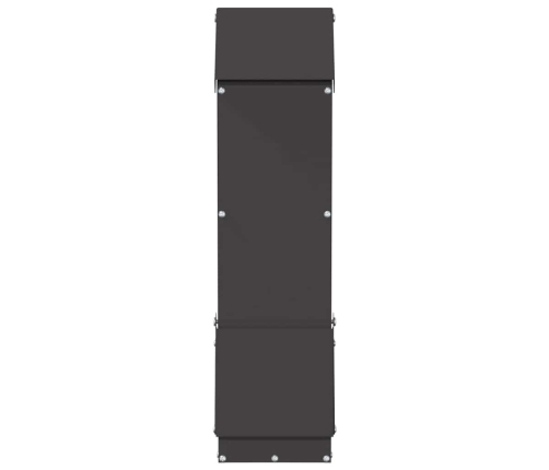 Vistas Barotava Melna 13 X 12 X 51 Cm Auksti Velmēts Tērauds Vidaxl