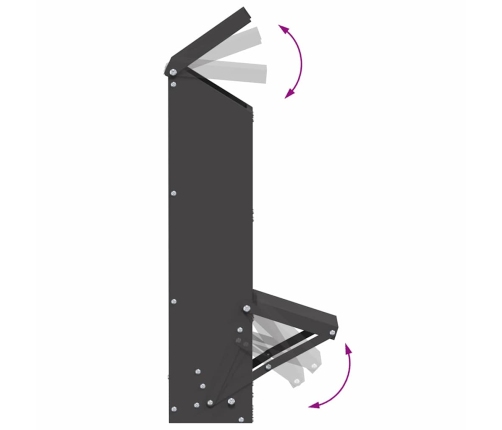 Vistas Barotava Melna 13 X 12 X 51 Cm Auksti Velmēts Tērauds Vidaxl