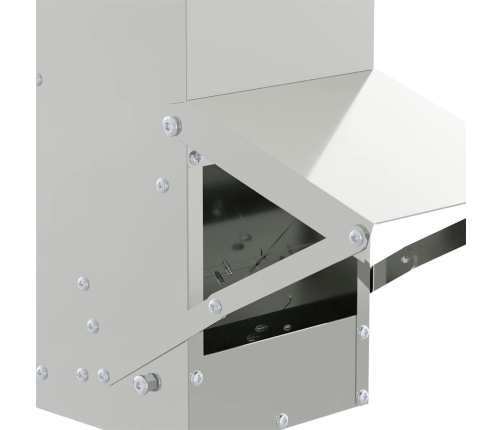 Vistas Barotava Sudraba 13 X 12 X 51 Cm Cinkots Tērauds Vidaxl