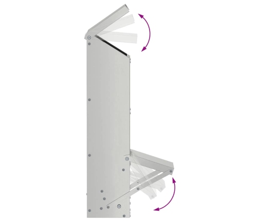 Vistas Barotava Sudraba 13 X 12 X 51 Cm Cinkots Tērauds Vidaxl